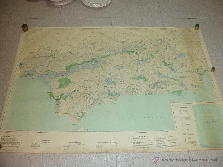 Zeitgen&ouml;ssische Karten: MAPA HIDRA&Uacute;LICO ANDALUC&Iacute;A. 100 X 138 CM. INST. GEOGR&Aacute;FICO NACIONAL. HIDROGR&Aacute;FICA. GUADALQUIVIR