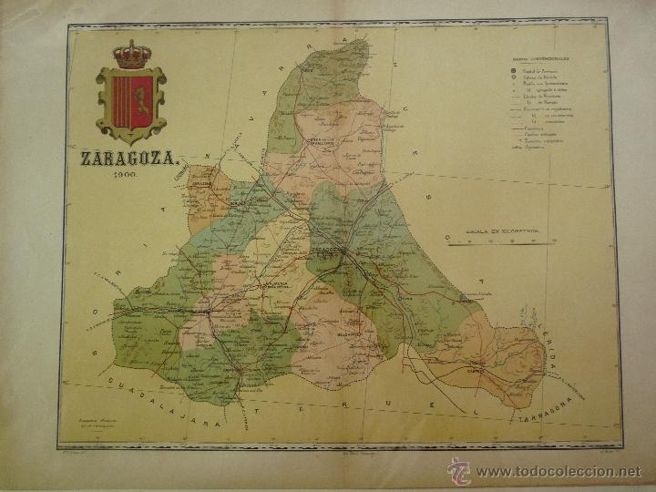 Mapas contempor&aacute;neos: MAPA DE ZARAGOZA A&Ntilde;O 1900 EDITOR ALBERTO MART&Iacute;N - Foto 1