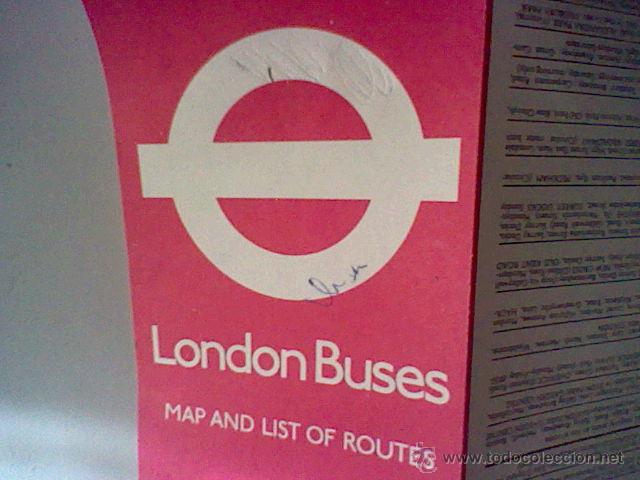 Mapas contempor&aacute;neos: mapa London buses Londres 1973 - Foto 4