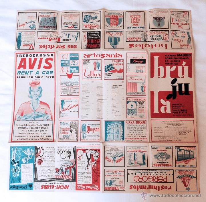 Mapas contempor&aacute;neos: PLANOS DE MADRID COMPLEMENTARIO DE LA GUIA BRUJULA -  A&Ntilde;O 1965 - Foto 3