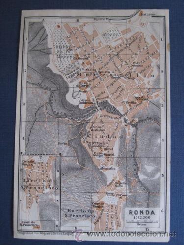 Mapas contempor&aacute;neos: ESCASO MAPA DE RONDA (MALAGA) 1912 - Foto 1