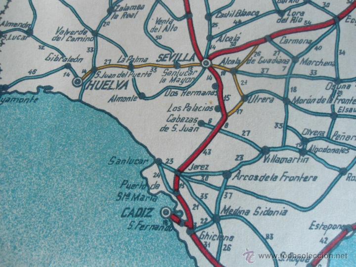 Mapas contempor&aacute;neos: ANTIGUO MAPA DE CARRETERAS DE ESPA&Ntilde;A - Foto 5