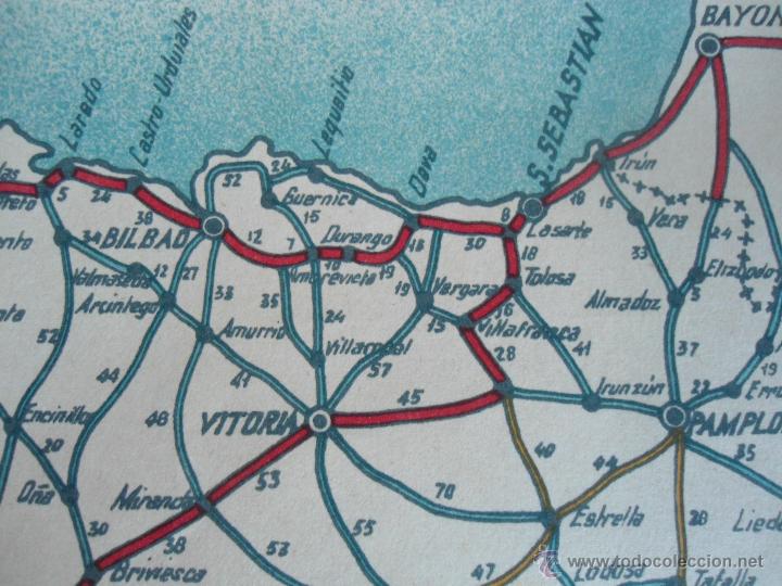 Mapas contempor&aacute;neos: ANTIGUO MAPA DE CARRETERAS DE ESPA&Ntilde;A - Foto 8