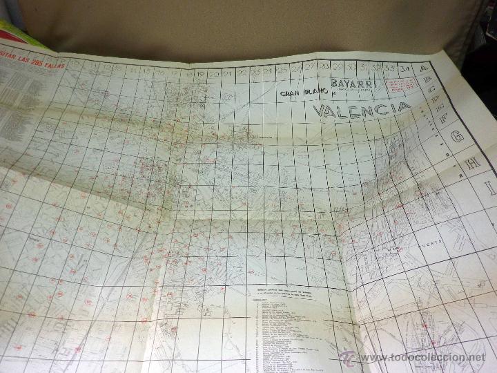 Mapas contempor&aacute;neos: MAPA, GRAN PLANO BAYARRI, ESPURNES DELS LLIBRETS DE FALLA, VALENCIA, 70 X 100 CM