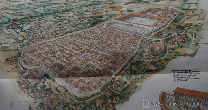 Mapas contempor&aacute;neos: MAPA GEO HISPANIA Y RECONSTRUCCION DE TARRACO - Foto 4