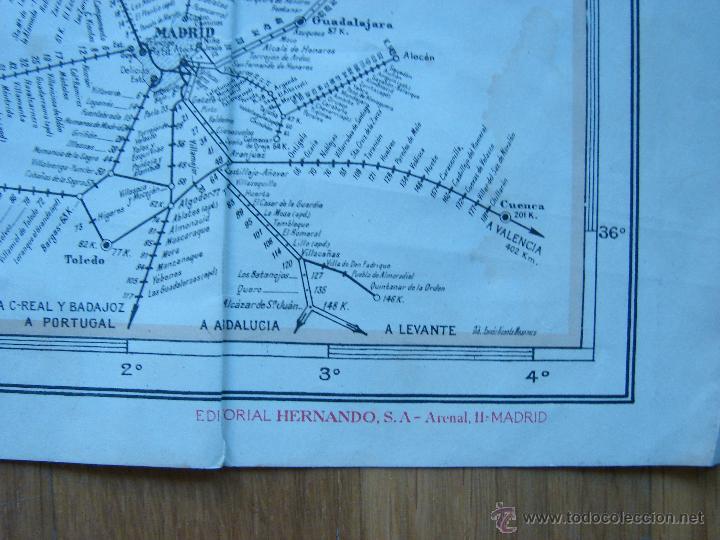 Mapas contempor&aacute;neos: MAPA DE FERROCARRILES DE ESPA&Ntilde;A Editorial Hernando - Foto 7