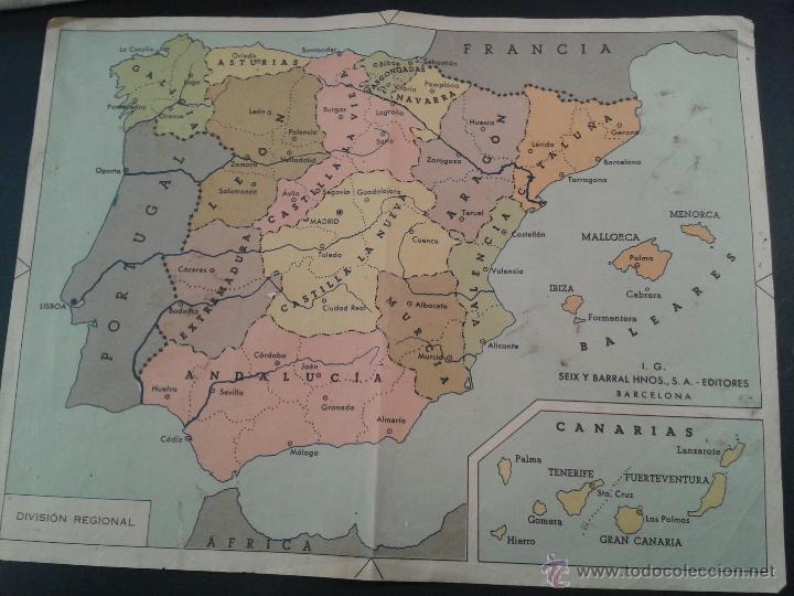 mapa de españa en 1900 Bonito mapa de españa en papel fuerte debe ser   Sold through 