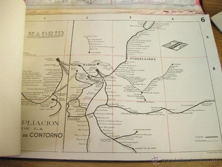 Mapas contempor&aacute;neos: MAPA GENERAL DE LOS FERROCARRILES ESPA&Ntilde;OLES - FERROVY 1946 - Foto 6