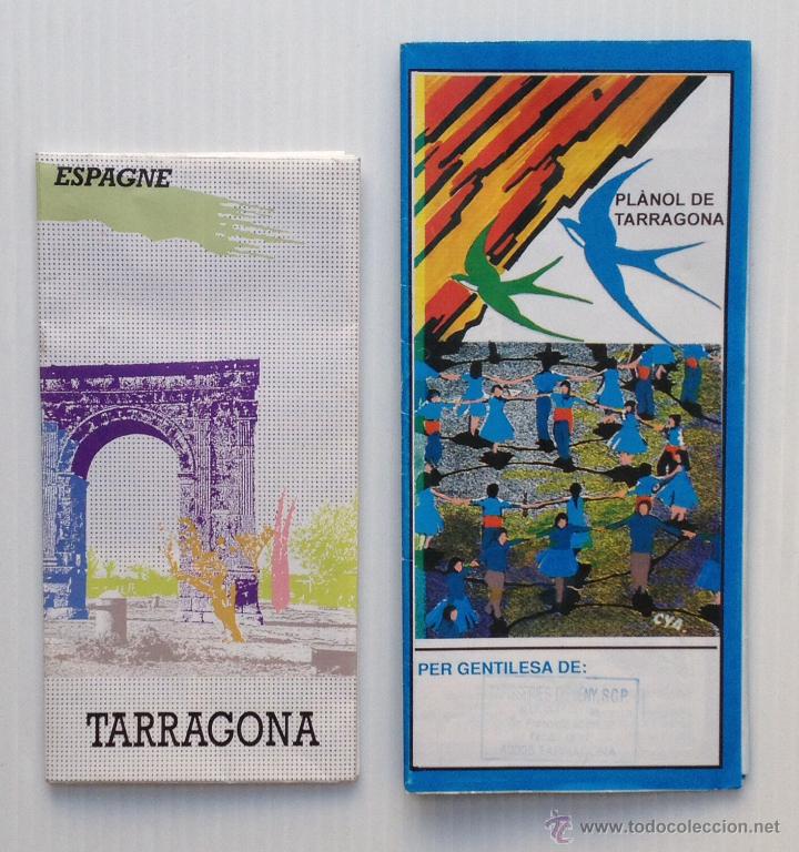 Mapas contempor&acirc;neos: TARRAGONA. 2 PLANOS ANT&Iacute;GUOS DE LA CIUDAD.