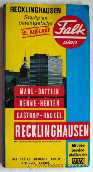 Mapas contempor&aacute;neos: Mapa con plano Falk Recklinghausen - Foto 1