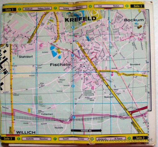 Mapas contempor&aacute;neos: Mapa con plano Falk Krefeld - Foto 2