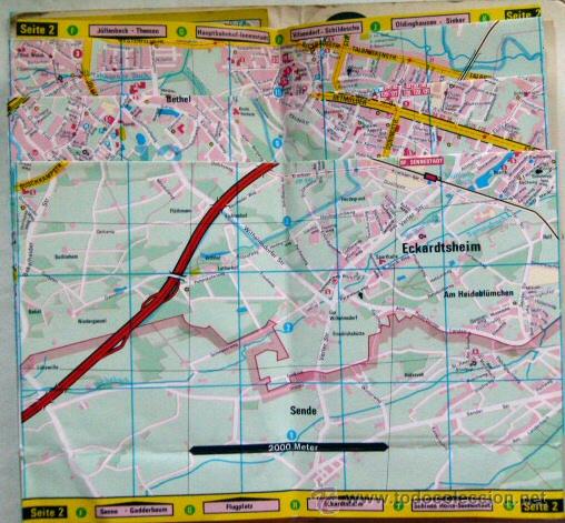 Mapas contempor&aacute;neos: Mapa con plano Falk Bielefeld - Foto 2