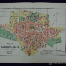 Mapas contemporáneos: PLANO DE CASTELLON DE LA PLANA. ALBERTO MARTÍN EDITOR-BARCELONA. 1915. Lote 46384104