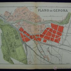 Mapas contemporáneos: PLANO DE GERONA. ALBERTO MARTÍN EDITOR-BARCELONA. 1915. Lote 46384185