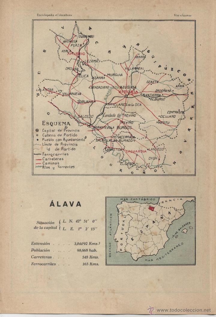 Contemporary maps: Mapa &Aacute;lava - 1925