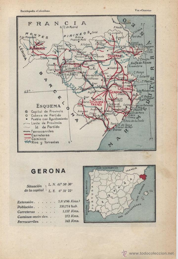 Mapas contempor&aacute;neos: Mapa de Gerona - 1925 - Foto 1