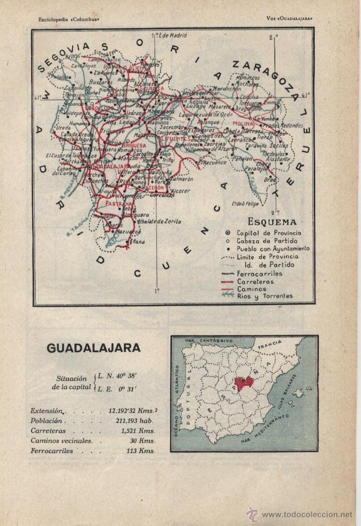 Mapas contempor&aacute;neos: Mapa de Guadalajara - 1925 - Foto 1