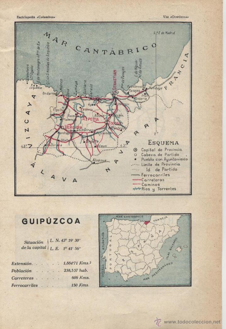 Mapas contempor&aacute;neos: Mapa de Guip&uacute;zcoa  - 1925 - Foto 1