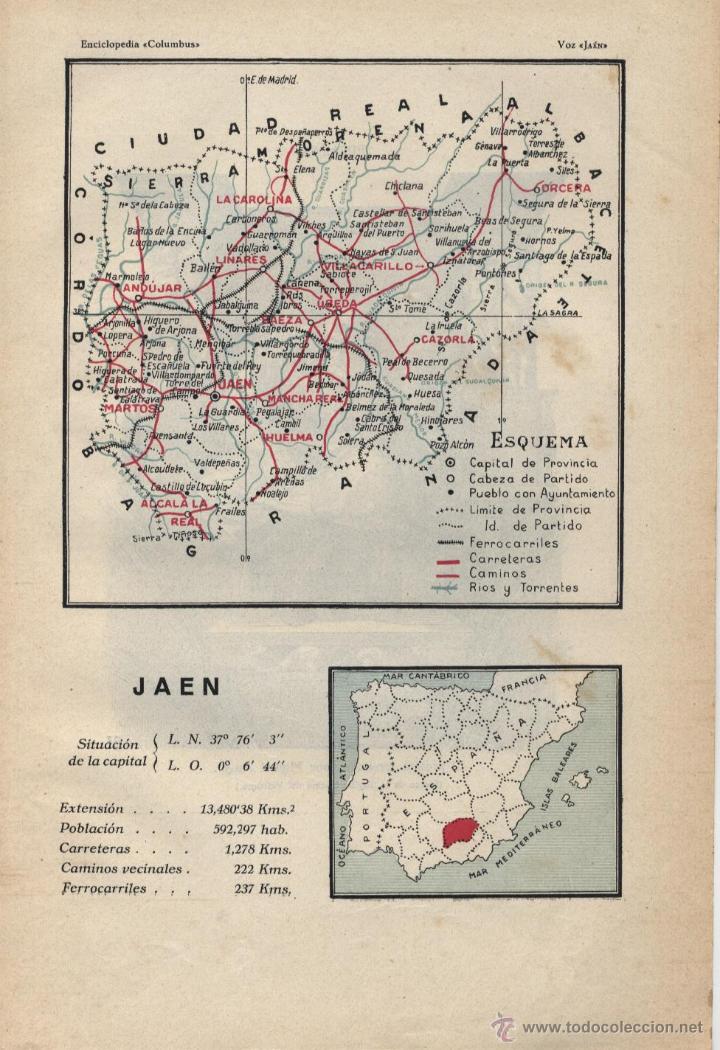 Mapas contempor&aacute;neos: Mapa de Ja&eacute;n -  1925 - Foto 1