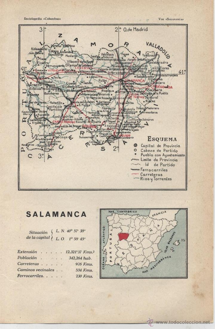 Mapas contempor&aacute;neos: Mapa: Salamanca  - 1925 - Foto 1