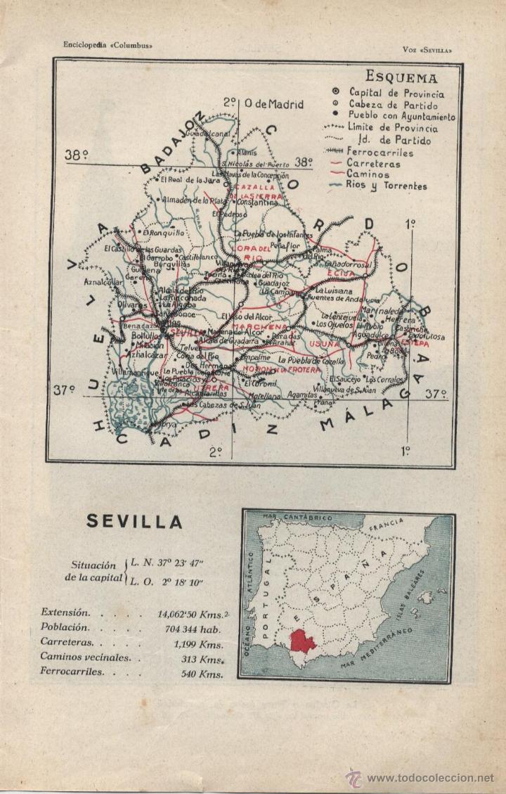 Mapas contempor&aacute;neos: Mapa: Sevilla ( reverso la Giralda ) - 1925 - Foto 1