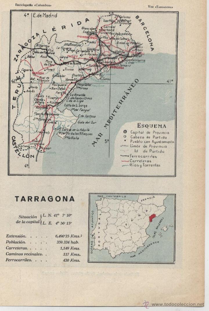 Contemporary maps: Mapa: Tarragona - 1925