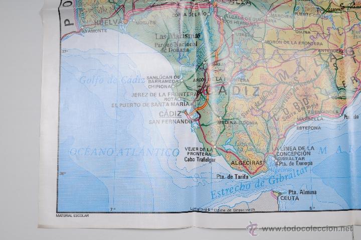 Mapas contempor&aacute;neos: MAPA PLASTIFICADO ANDALUCIA A&Ntilde;O 1987 - Foto 2