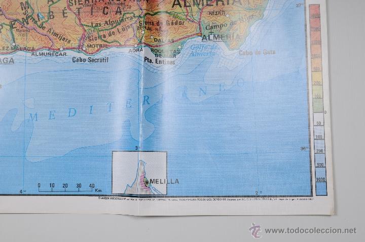 Mapas contempor&aacute;neos: MAPA PLASTIFICADO ANDALUCIA A&Ntilde;O 1987 - Foto 3