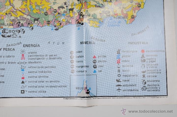 Mapas contempor&aacute;neos: MAPA PLASTIFICADO ANDALUCIA A&Ntilde;O 1987 - Foto 6