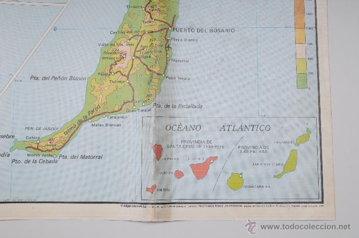Mapas contempor&aacute;neos: MAPA PLASTIFICADO ISLAS CANARIAS A&Ntilde;O 1985 - Foto 3