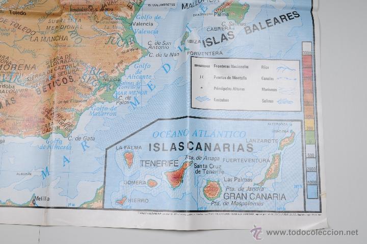Mapas contempor&aacute;neos: MAPA PLASTIFICADO ESPA&Ntilde;A A&Ntilde;O 1988 - Foto 2
