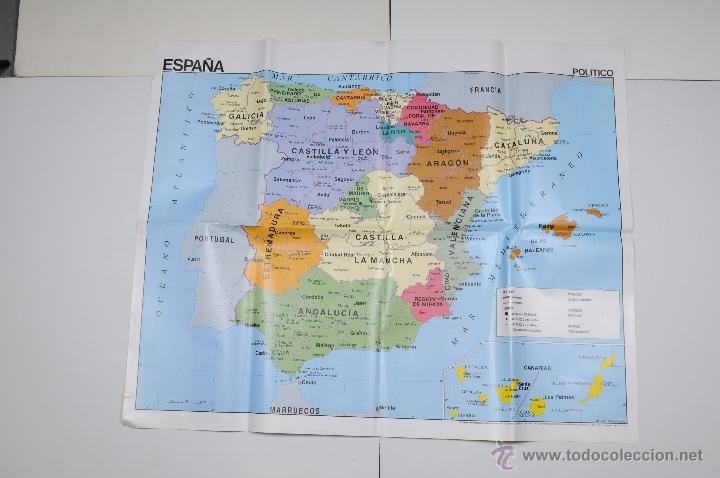 Mapas contempor&aacute;neos: MAPA PLASTIFICADO ESPA&Ntilde;A A&Ntilde;O 1988 - Foto 5