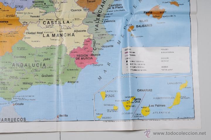 Mapas contempor&aacute;neos: MAPA PLASTIFICADO ESPA&Ntilde;A A&Ntilde;O 1988 - Foto 6