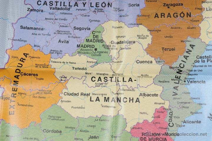 Mapas contempor&aacute;neos: MAPA PLASTIFICADO ESPA&Ntilde;A A&Ntilde;O 1988 - Foto 7