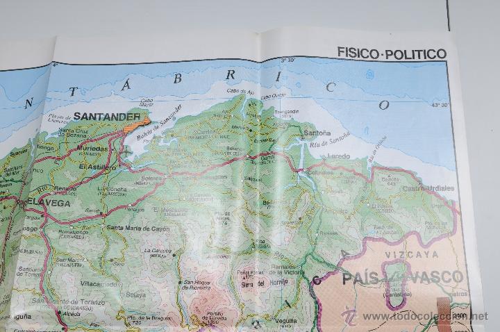Mapas contempor&aacute;neos: MAPA PLASTIFICADO CANTABRIA A&Ntilde;O 1987 - Foto 4