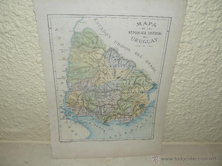Mapas contempor&aacute;neos: MAPA DE LA REP&Uacute;BLICA ORIENTAL DE URUGUAY - Foto 1