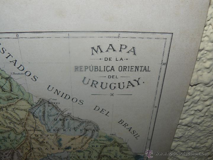 Mapas contempor&aacute;neos: MAPA DE LA REP&Uacute;BLICA ORIENTAL DE URUGUAY - Foto 2