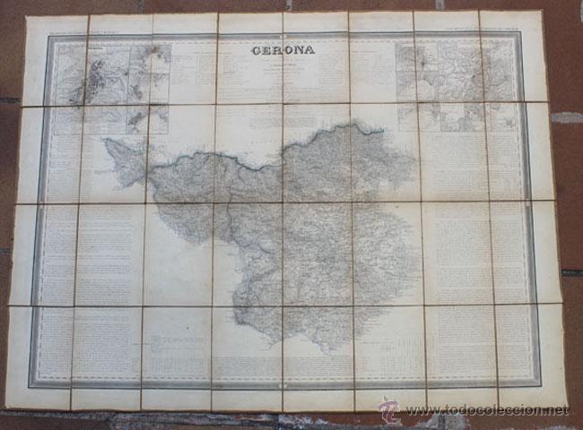 Mappe contemporanee: ATLAS DEL DICCIONARIO GEOGRAFICO POR COELLO Y MADOZ. PROVINCIA DE GERONA. 1851.