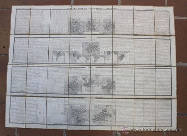 Mappe contemporanee: ATLAS ESPA&Ntilde;A Y SUS POSESIONES DE ULTRAMAR POR COELLO 3&ordf; HOJA SUPLEMENTO JAEN-GRANADA-CORDOBA-SEVILLA