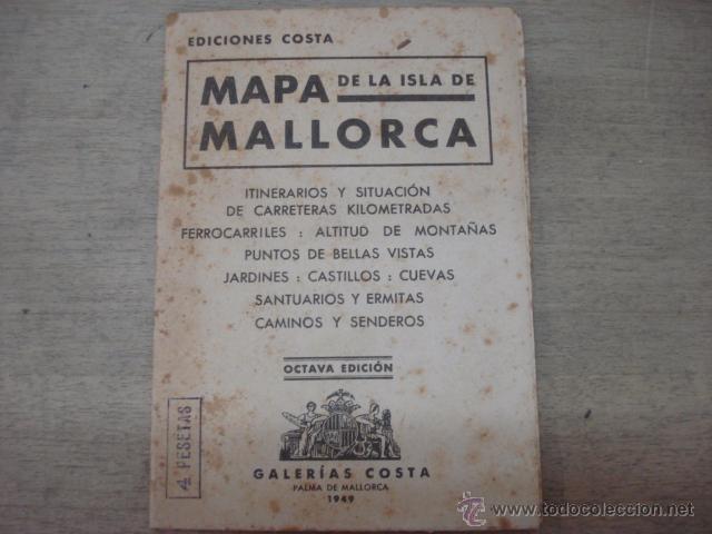 Mapas contempor&aacute;neos: MAPA DE LA ISLA DE MALLORCA 1949 - Foto 1