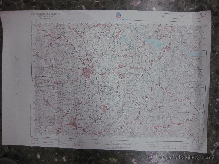 Mapas contempor&aacute;neos: MAPA VIC. CARTOGRAFIA MILITAR. SERIE L. ESCALA 1: 50000.- SERVICIO GEOGRAFICO EJERCITO 1981