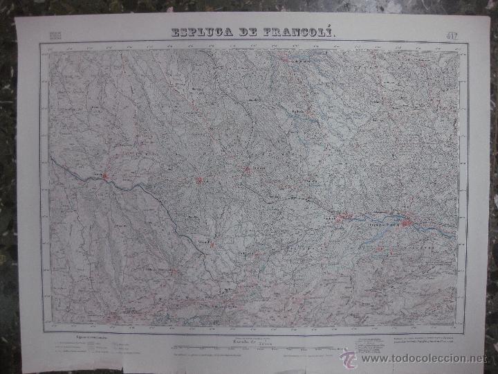 Mapas contempor&aacute;neos: MAPA ESPLUGA DE FRANCOLI.- LAMINA 417. ESCALA 1: 50000.- INSTITUTO GEOGRAFICO Y CATASTRAL 1953