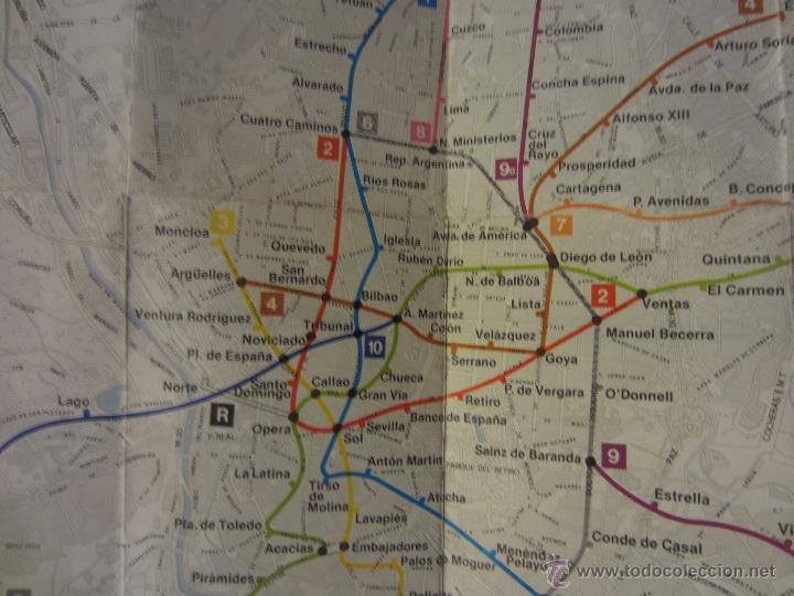 Mapas contempor&aacute;neos: MAPA PLANO METRO MADRID 1984 - Foto 3