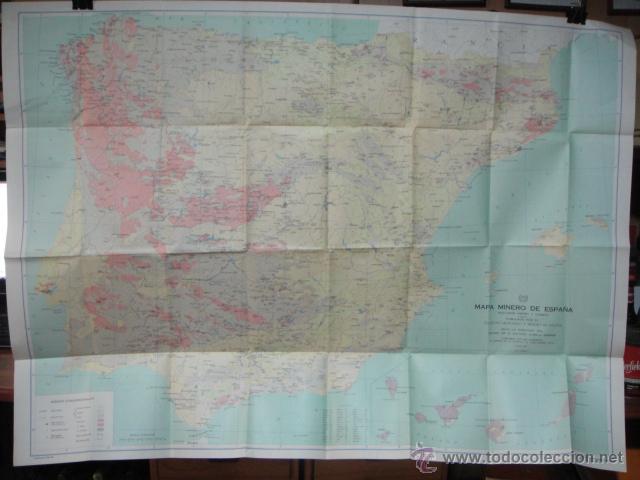 Mapas contempor&aacute;neos: mapa minero de espa&ntilde;a - Foto 1