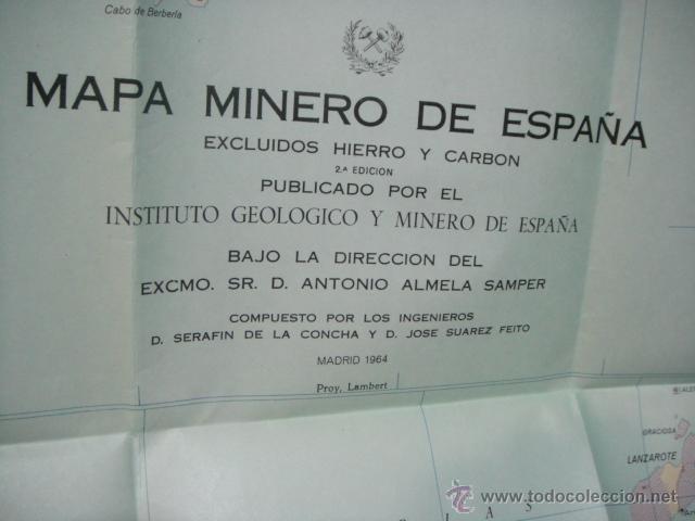 Mapas contempor&aacute;neos: mapa minero de espa&ntilde;a - Foto 2