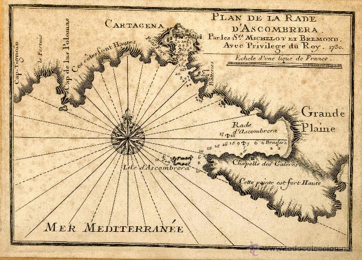 Mapas contempor&aacute;neos: MAPA PLAN DE LA RADE DASCOMBRERA - Michelot et Bremond - 1730 - Foto 1