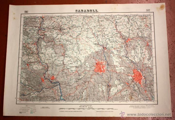 Mapas contempor&aacute;neos: MAPA DE SABADELL (BARCELONA) DEL A&Ntilde;O 1952 - Foto 1