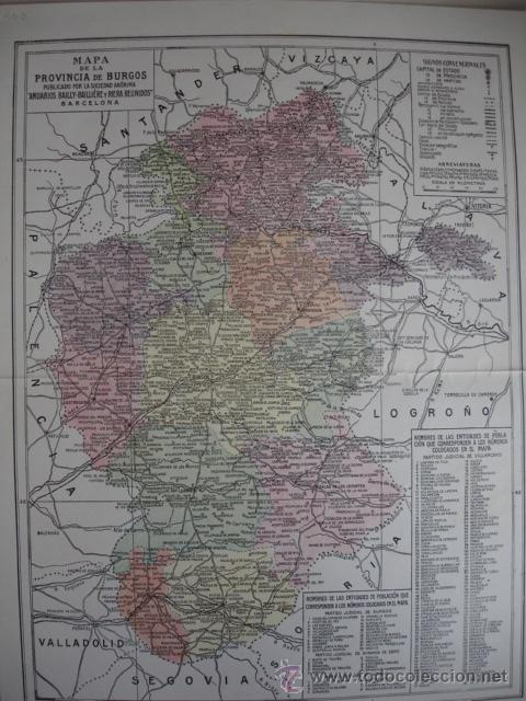 Mapas contempor&aacute;neos: MAPA DE BURGOS 28X21 - Foto 1