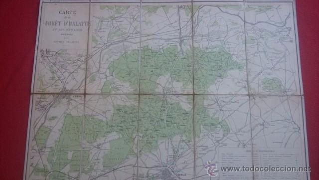 Mapas contempor&aacute;neos: ANTIGUO MAPA FRANCES SOPORTE DE LINO 1913 - Foto 4