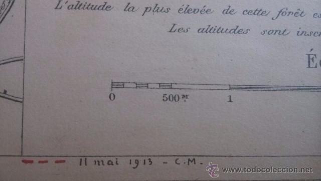 Mapas contempor&aacute;neos: ANTIGUO MAPA FRANCES SOPORTE DE LINO 1913 - Foto 5